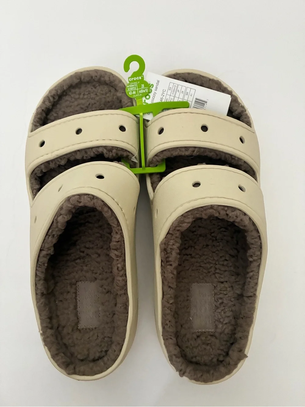 Crocs Classic Cozzzy Sandals - Cream - M10 W12